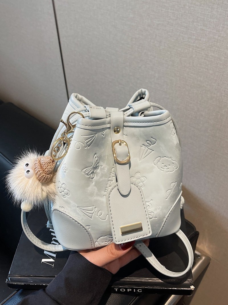 Bucket Bag For Women 2025 Spring New Shoulder And Crossbody Bag With Contrasting Color Design, Three-Dimensional Women'S Bag Model - Image 3