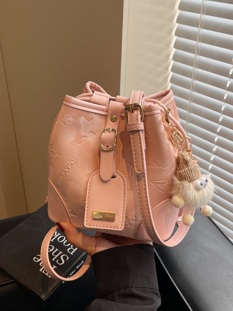 Bucket Bag For Women 2025 Spring New Shoulder And Crossbody Bag With Contrasting Color Design, Three-Dimensional Women'S Bag Model - Image 4