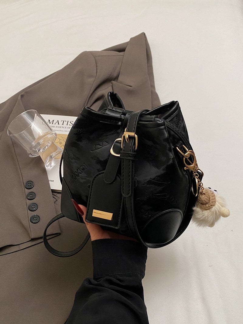 Bucket Bag For Women 2025 Spring New Shoulder And Crossbody Bag With Contrasting Color Design, Three-Dimensional Women'S Bag Model - Image 5