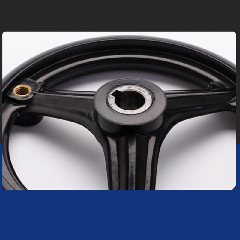 Wal front 200x18mm/ 7.9 * 0.7in Bakelite 3 Spoked Lathe Handwheel with Handle Bakelite Hand Wheel for Machine Tool for Milling Machine Lathe Accessories - Image 5