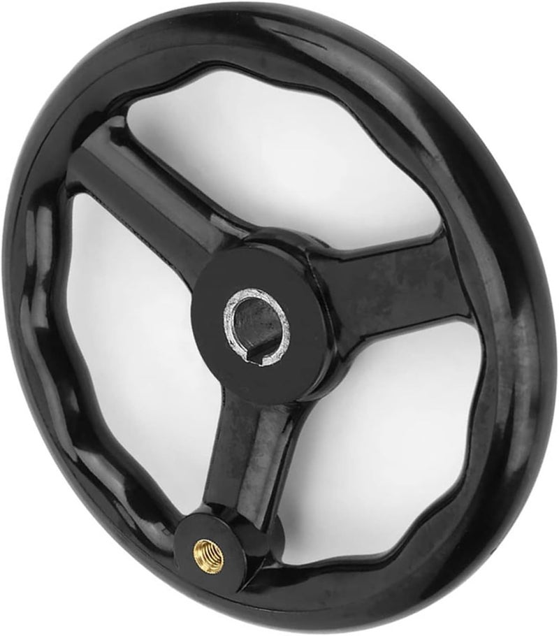 Wal front 200x18mm/ 7.9 * 0.7in Bakelite 3 Spoked Lathe Handwheel with Handle Bakelite Hand Wheel for Machine Tool for Milling Machine Lathe Accessories - Image 3
