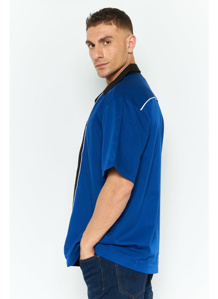 Men Regular Fit Short Sleeves Colorblock Casual Shirt, Blue - pzsku/Z42E178E5687BCD87DDC5Z/45/_/1737641984/529f0d26-1d2c-498d-834e-e64cc7f492d3