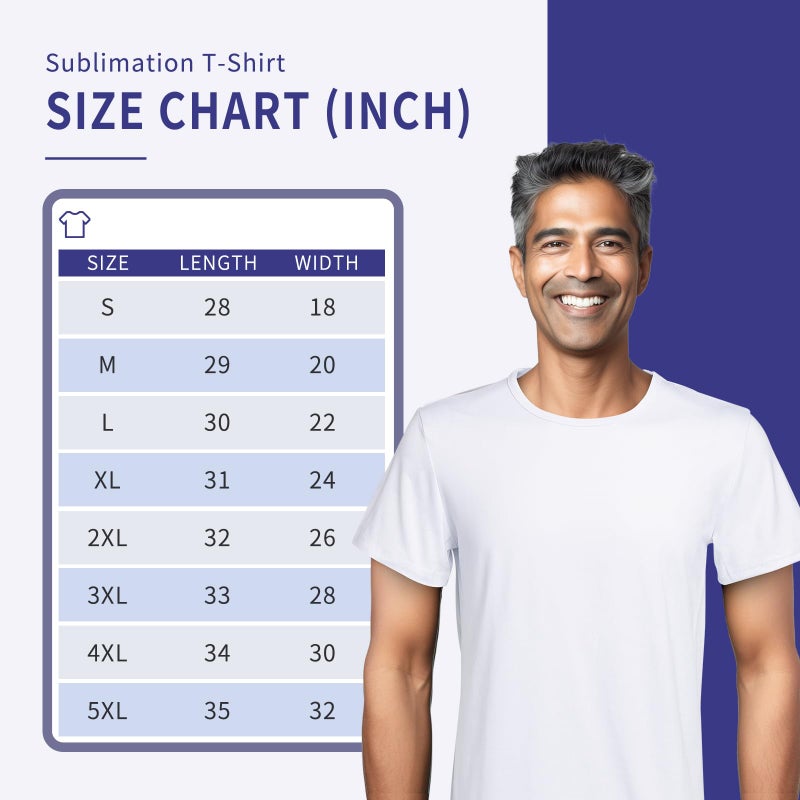 METFUIN Polyester Adult T-Shirts for Sublimation, 6 Pack, White, Crew Neck, Short Sleeve (Small, White) - Image 2