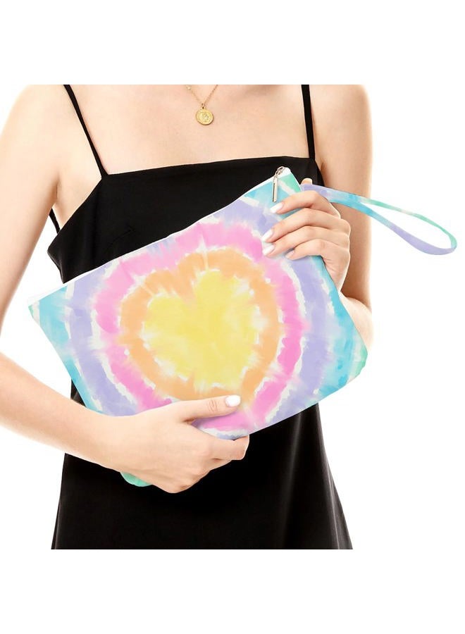 Fokongna Travel Makeup Bag - Zipper Pouch for Women, Sister, Friends - Beach, Pool, Yoga, Gym Clothes, Diapers - Ocean, Sea, Shells, Starfish  - Image 2