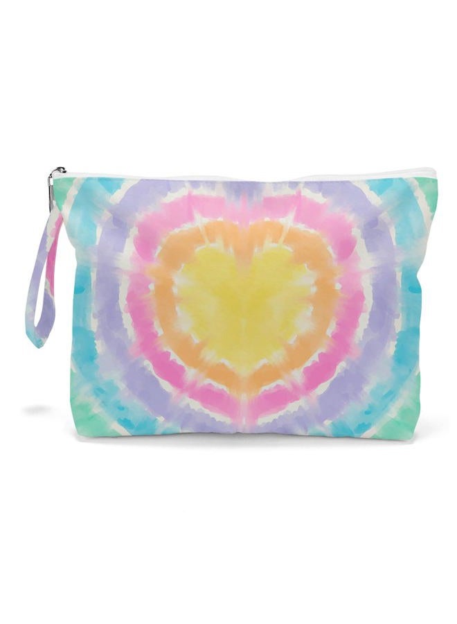 Fokongna Travel Makeup Bag - Zipper Pouch for Women, Sister, Friends - Beach, Pool, Yoga, Gym Clothes, Diapers - Ocean, Sea, Shells, Starfish  - Image 1
