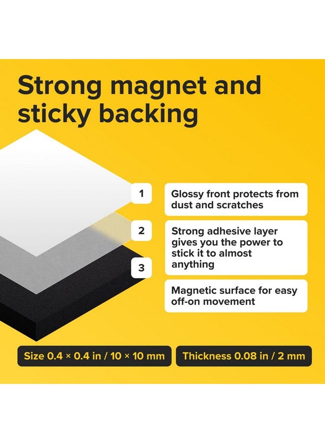 X-bet MAGNET X-bet MAGNET Magnetic Squares - Industrial Flexible Sticky Magnets - Peel & Stick Magnetic Sheets, Tape Alternative to Magnetic Stickers, Magnetic Strip (350)  - Image 2