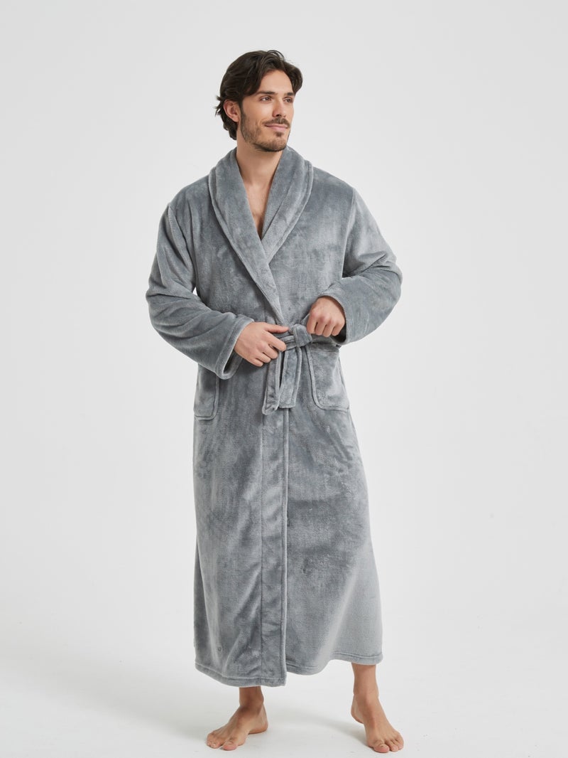 Couples' Flannel Bathrobe - European & American Style for Winter and Autumn