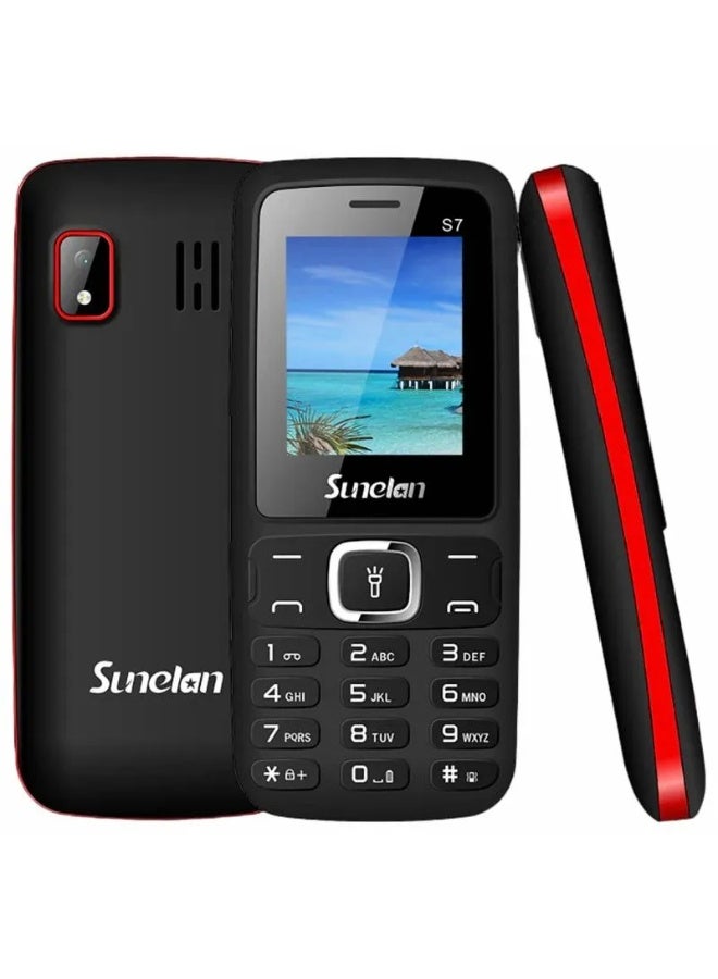  ‏سونيلان هاتف محمول Sunelan S7 بشريحتين، شاشة 1.8 بوصة، بطارية 1000 مللي أمبير، ذاكرة 32+32 ميجابايت - Image 1