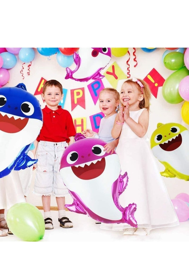 NIBEMINENT Shark Baby Balloon Party Supplies Helium baby shark party for Sea World Kid Themed Birthday Decorations Shower Costumes 9Pcs - Image 5