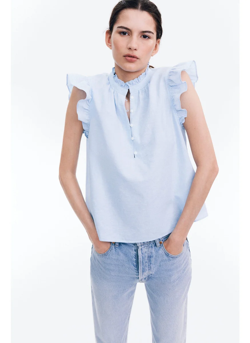 H&M Linen-Blend Blouse