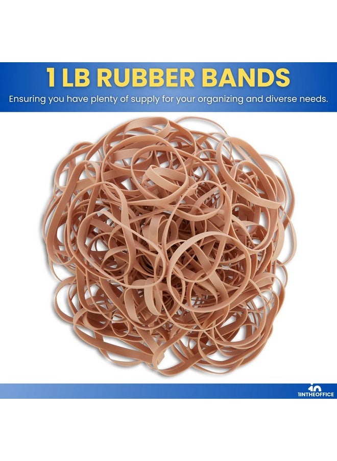 1InTheOffice - Rubber Bands Size 64, Quality Multi-Purpose Rubber Bands, 1 Lb (380 Bands Per Bag) - Image 1