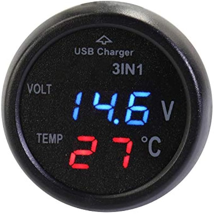ametoys 3In1 Multifunctional Digital Voltage Temperature Multimeter Car Motorcycle Battery Voltmeter Temperature Tester - Image 2