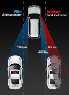 3R Blind Spot Mirror Rectangular HD Glass Convex Lens Frameless Adjustable Blind Spot Mirror  - Image 3