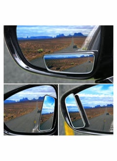3R Blind Spot Mirror Rectangular HD Glass Convex Lens Frameless Adjustable Blind Spot Mirror  - Image 2