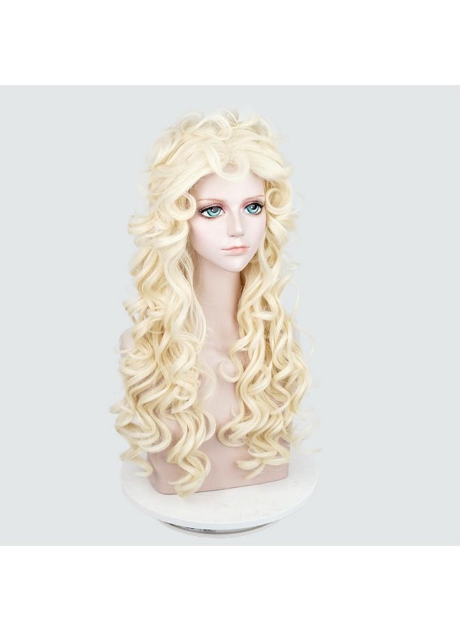 Probeauty Probeauty Long Blonde Curly Wig for Women, Vintage Beehive 70s 80s Hair Wig Halloween Costume Cosplay Wigs  - Image 5