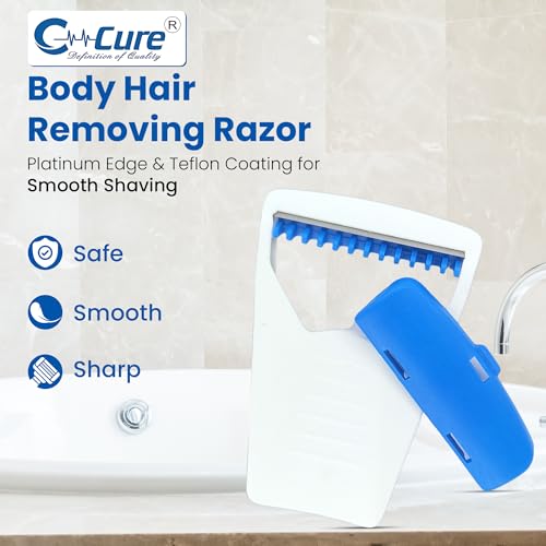 C-Cure Disposable Razors for Women & Men Pack of 50 – Skin Blade Facial Razor, Bikini & Body Hair Removal | Stainless Steel Single Blade, Sensitive Skin Friendly, ISO & CE Approved, Travel Friendly - Image 4