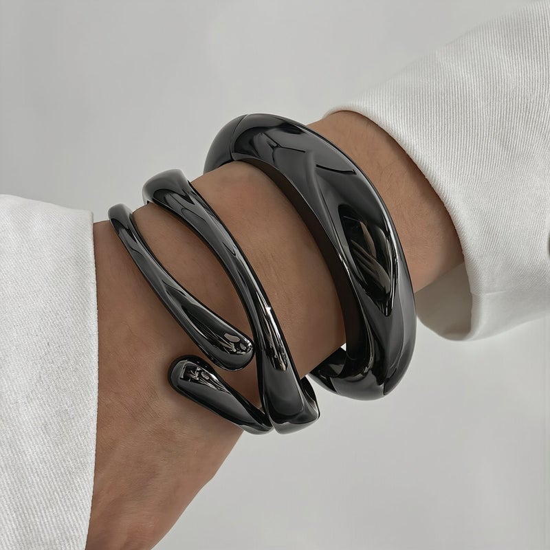 Upgraded Hinged Bangle Easy Open Close Enhanced Fit Comfort Wear Durable Metal Cuff - Image 3