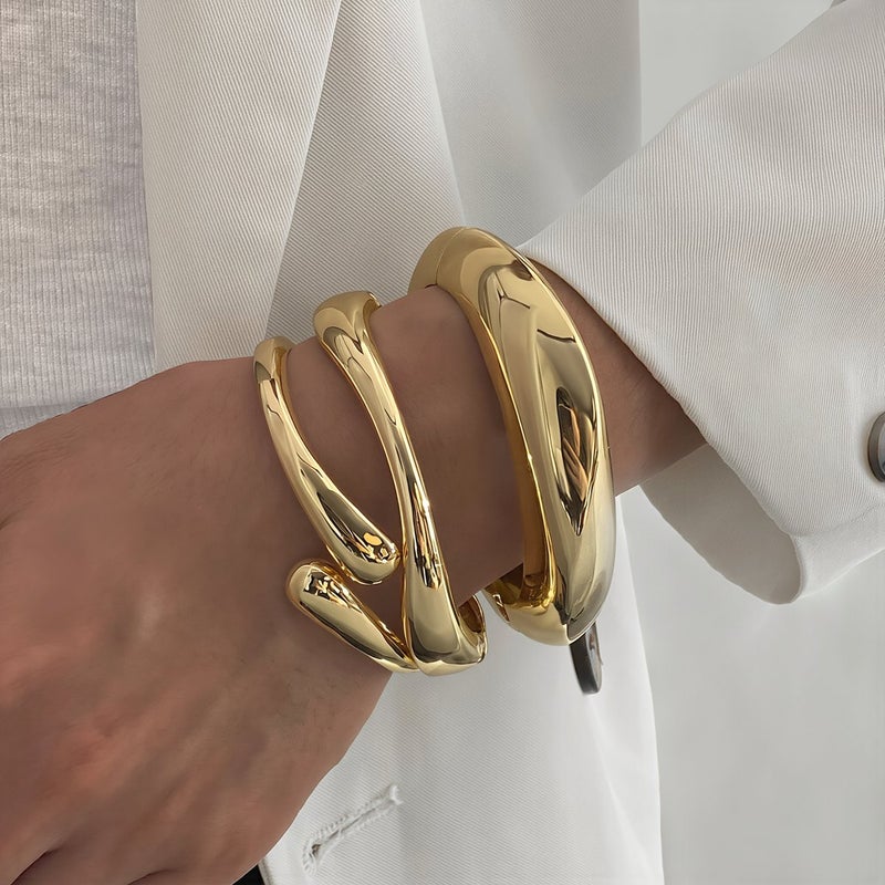 Upgraded Hinged Bangle Easy Open Close Enhanced Fit Comfort Wear Durable Metal Cuff - Image 2