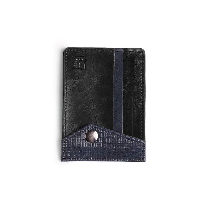 EUME Nova Card Holder for Men & Women, Charcoal Blue | Slim Premium Vegan Leather | 3 Card Slots & 1 Flap Pocket | Slim & Durable Design | Card Holder Wallet for Credit, Debit, & Id Cards - Image 5
