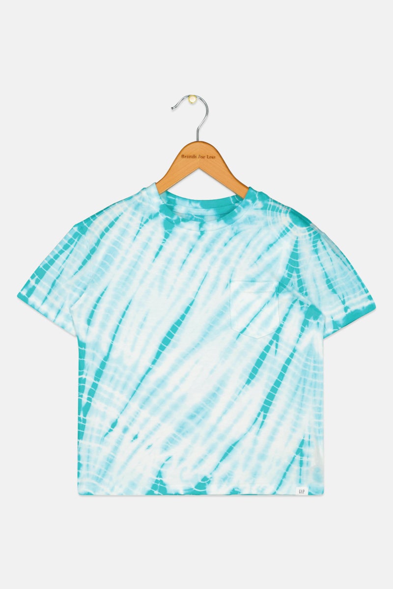 GAP Kids Boy Tie Dye Pocket T-Shirt, Multicolor - Image 1