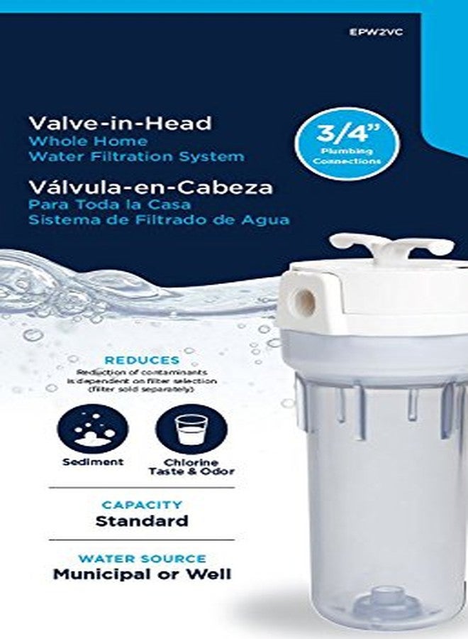 EcoPure EPW2VC Whole Home Water Filtration System - Valve-in-Head Design with Built-In Bypass Valve & Clear Sump - Reduces Sediment, Rust, Dirt & Chlorine Taste - Fits Standard Capacity Filters - Image 5