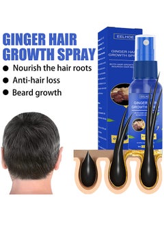EELHOE Ginger Hair Growth Spray, Regrowth Nourishing Ginger Spray, Ginger Spray For Hair Growth, Anti Hair Loss, Thinning, Balding, Repairs Hair, Use For Hair Loss and Hair Thinning Treatment Spray 30ML  - Image 4