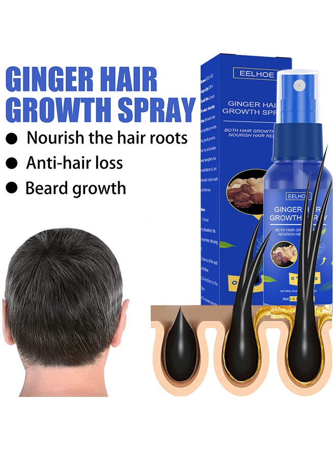 EELHOE Ginger Hair Growth Spray, Regrowth Nourishing Ginger Spray, Ginger Spray For Hair Growth, Anti Hair Loss, Thinning, Balding, Repairs Hair, Use For Hair Loss and Hair Thinning Treatment Spray 30ML - Image 4
