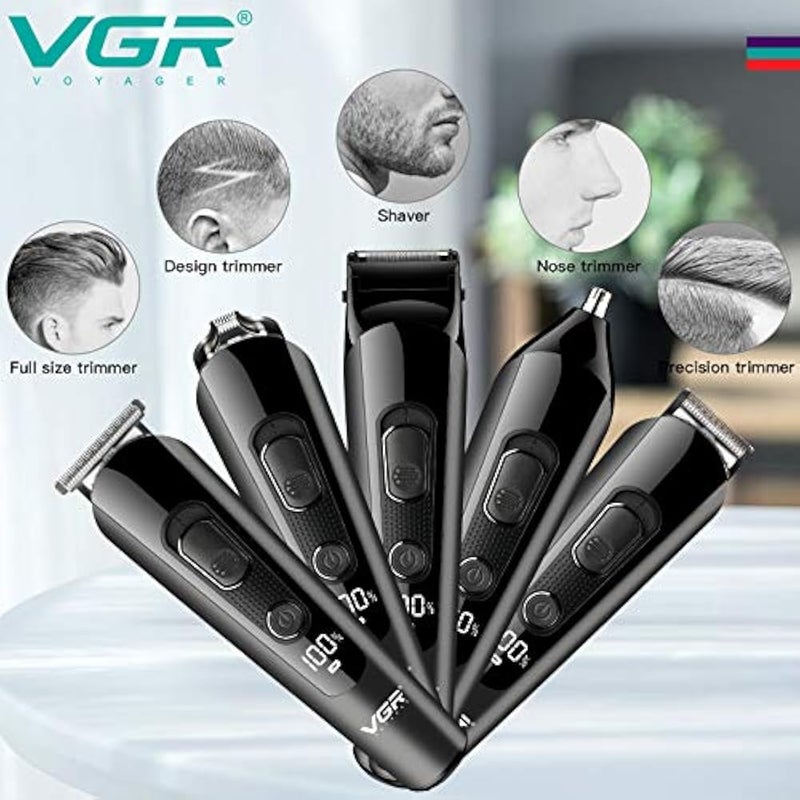 Vgr V175 Professional Cord Cordless Grooming Kit With 5 Guide Combs Runtime 150 Min Trimmer For Men, Black, Standard,1 Count - Image 3
