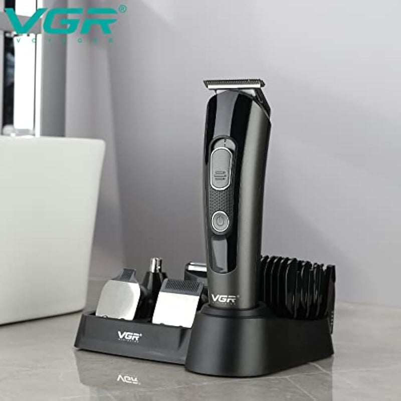 Vgr V175 Professional Cord Cordless Grooming Kit With 5 Guide Combs Runtime 150 Min Trimmer For Men, Black, Standard,1 Count - Image 2
