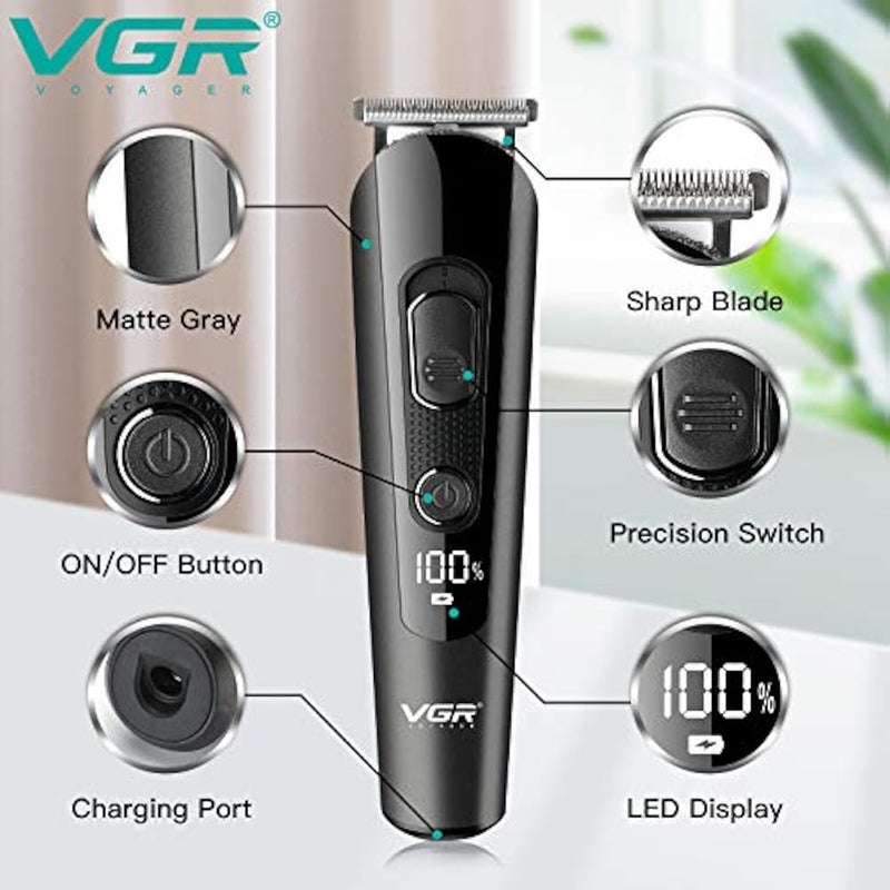 Vgr V175 Professional Cord Cordless Grooming Kit With 5 Guide Combs Runtime 150 Min Trimmer For Men, Black, Standard,1 Count - Image 4