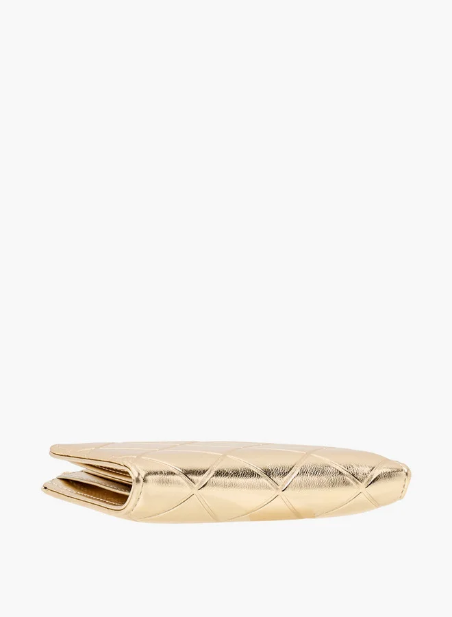 Celeste Quilted Bi-Fold Wallet with Zip Closure