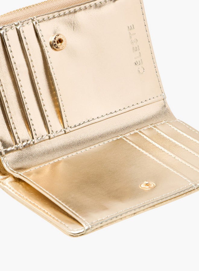 Celeste Quilted Bi-Fold Wallet with Zip Closure  - Image 5