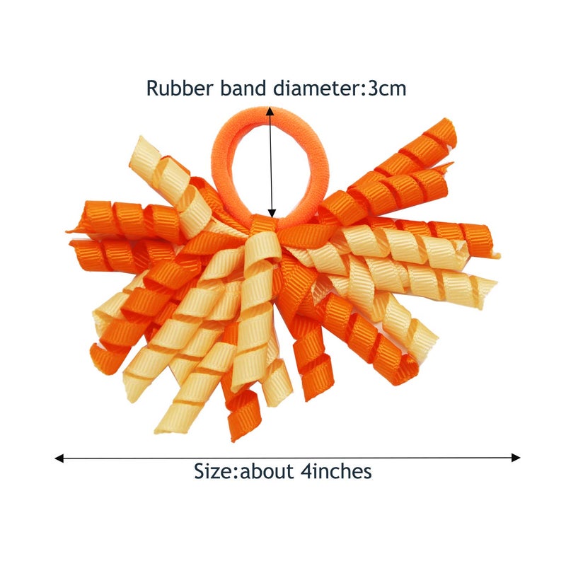 CellElection 30PCS Baby Girl Hair Ties Colorful Curly Korker Bow Grosgrain Ribbon Hair Bows Ponytail Holders Hair Accessories for Girls Toddlers Kids Children in Pairs - Image 4