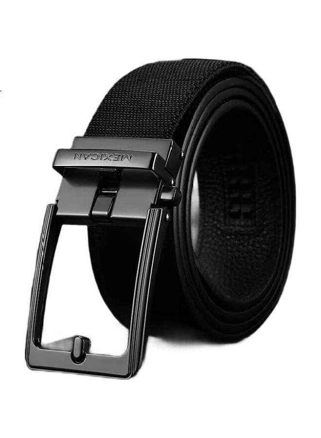 Scarecrow Men'S Leather Belt With Automatic Buckle, Genuine Top-Grain Cowhide, Business Waistband, Casual Trouser Belt, Husband'S Gift For Qixi Valentine'S Day - Image 1
