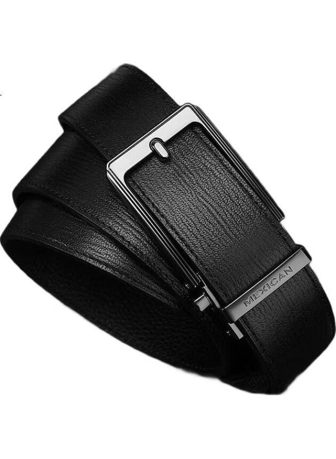 Scarecrow Men'S Leather Belt With Automatic Buckle, Genuine Top-Grain Cowhide, Business Waistband, Casual Trouser Belt, Husband'S Gift For Qixi Valentine'S Day - Image 3