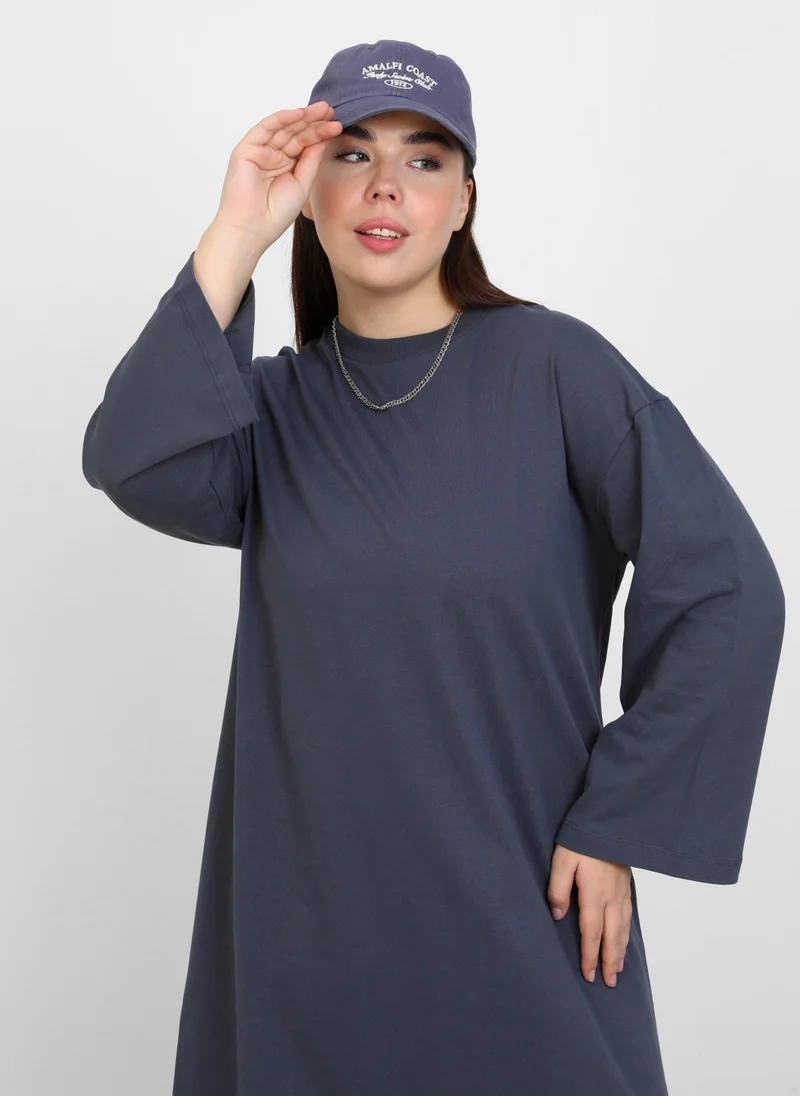 عالية من مودانيسا Granite Gray - Plus Size Dress - Alia