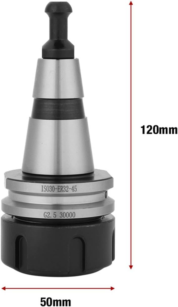 خرامة توازن ER32 ISO30 من الفولاذ المقاوم للصدأ G2.5، حامل أدوات CNC عالي السرعة لمخرطة الطحن، حامل أدوات متوازن 30000 دورة في الدقيقة مع امتصاص الصدمات للحفر والطحن والتشغيل الآلي - Image 2