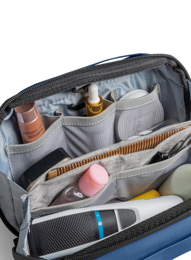 Destinio Travel Toiletry Bag for Man and Women-Waterproof, Premium Hanging Toiletries Shaving Kit, Cosmetics Organizer Pouch for Makeup, Grooming Multi Utility Compartments for Accessories (Dark Blue) - Image 2