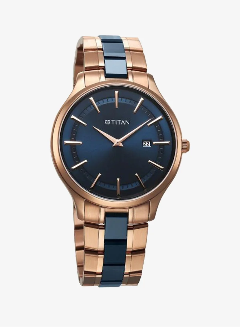 TITAN Men's Stainless Steel Analog Watch 90142KD03 - 40 mm