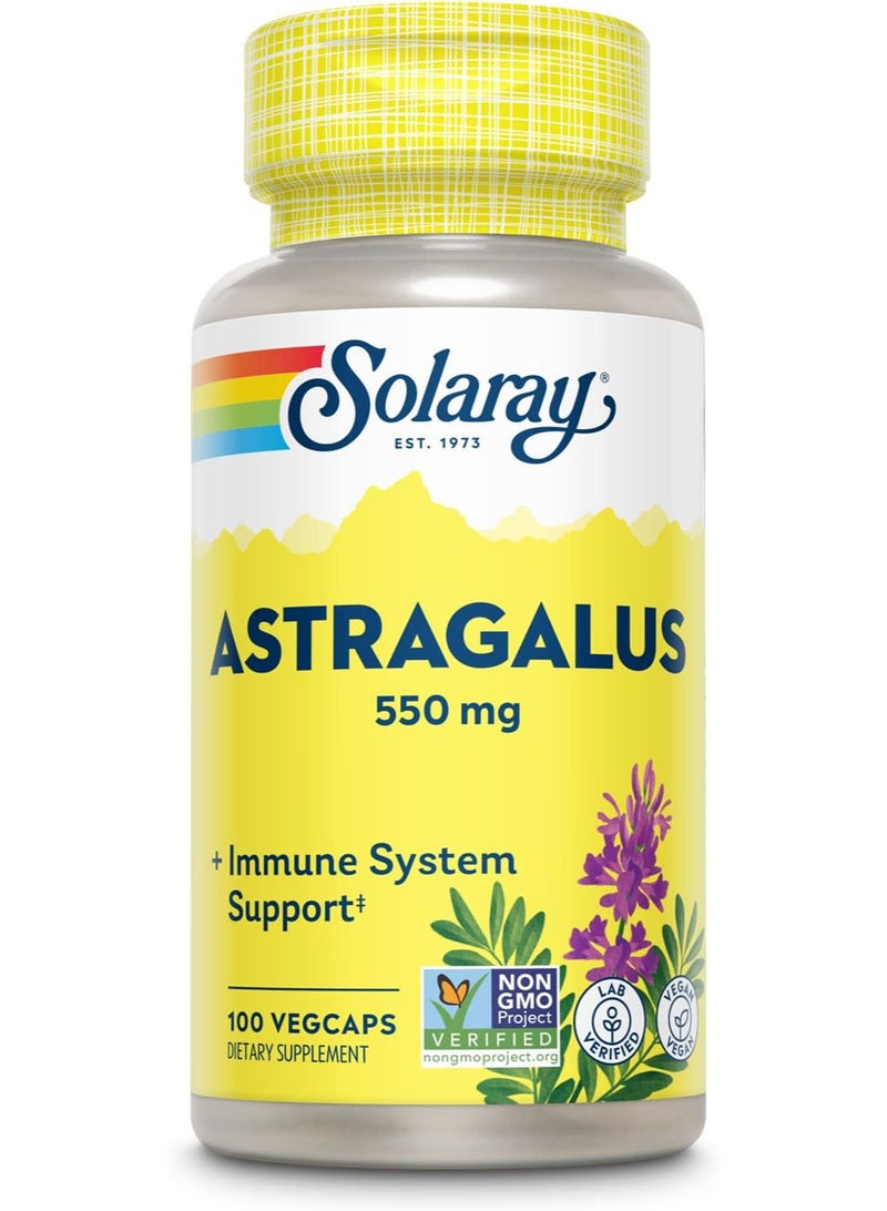 جذر القتاد ٥٥٠ ملغ | صحة المناعة ودعم الإجهاد | عشبة مُكيفة | غير معدل وراثيًا ونباتي | ١٠٠ كبسولة نباتية - Image 1