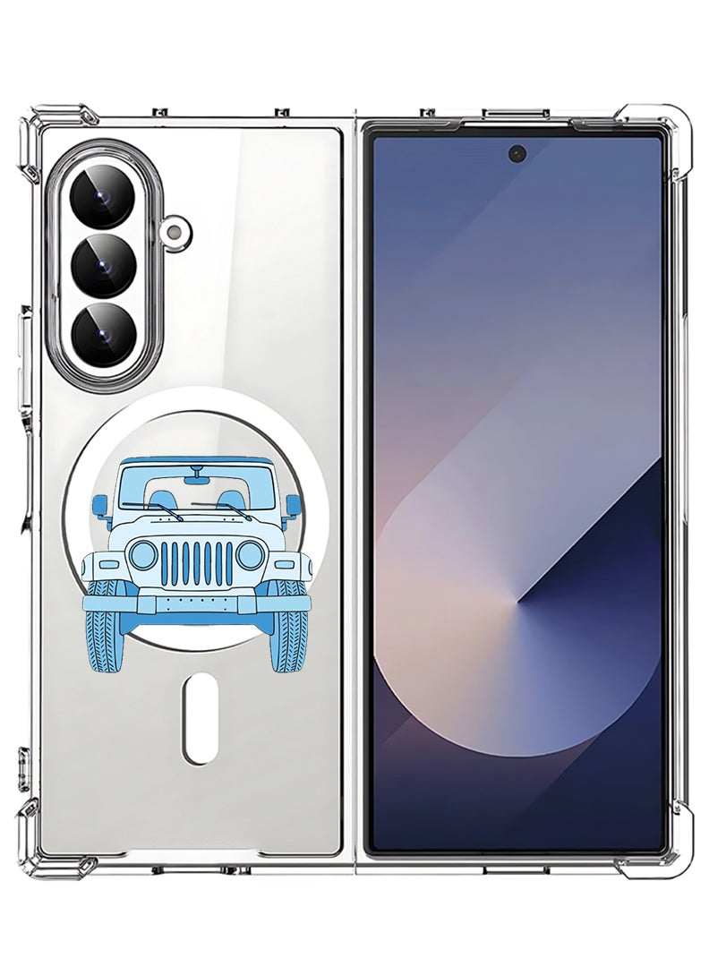 Theodor Magnetic Case for Samsung Galaxy Z Fold 7 Compatible with MagSafe Wireless Charging, Shockproof Phone Bumper Cover Jeep - Image 1