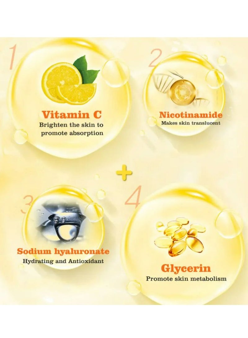 Disaar Beauty Face Mask Hyaluronic Acid Anti-Aging Repair Essence Vitamin C 10PCS - Image 4