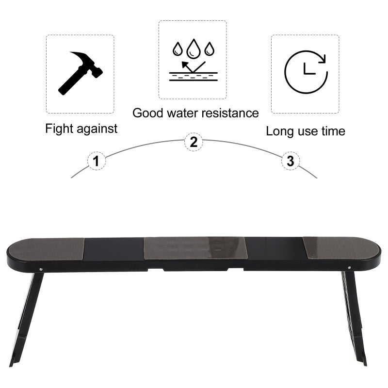 Portable Folding Laptop Stand Ergonomic Elevated Riser Black for Travel Home Office - Image 4