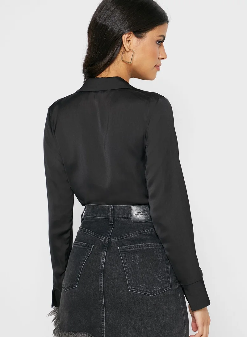 VERO MODA Long Sleeve Wrap Body