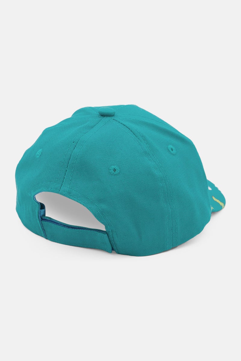 Batman Kids Boy Embroidered Logo Adjustable Cap, Mint Blue  - Image 2