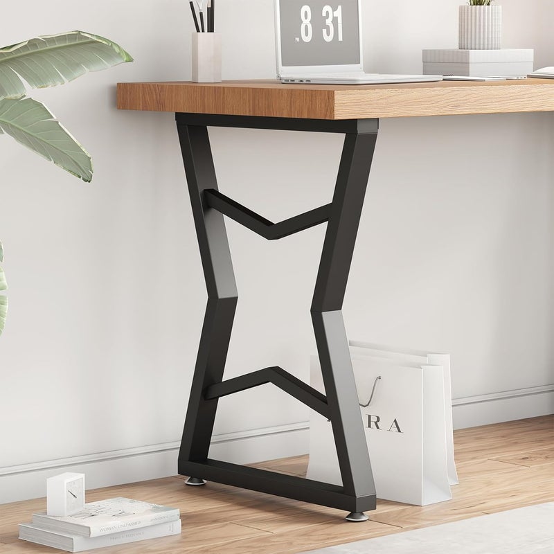 POLUNCA Black Metal Desk Legs Industrial Modern High Coffee Table Legs Bench Chair BaseSet of 228 H x197W - Image 5