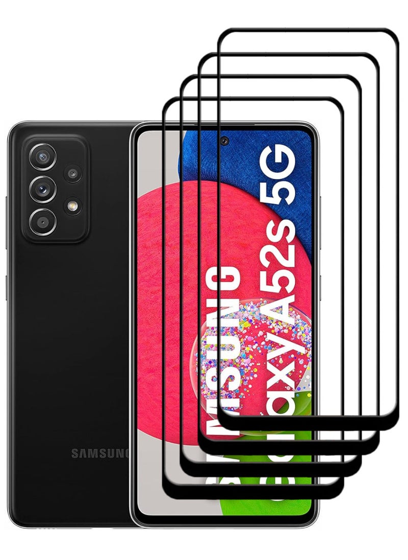 ACLIX 4 Pieces Antistatic ESD Dustproof Premium Quality High Definition Tempered Glass Screen Protector Designed For Samsung Galaxy A52s 5G - Image 1