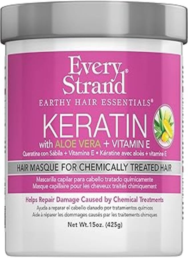 Every Strand - Every Strand Keratin with Aloe Vera & Vitamin E - Hair Mask - 425g - Image 1