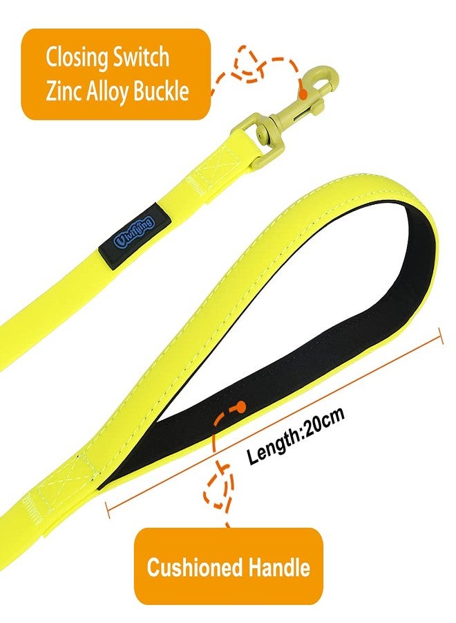 Vivifying Long Dog Leash, 20ft Waterproof Dog Training Leash for Outside, Durable PVC Long Line Lead with Padded Handle for Recall Training, Hiking, Swimming, Beach and Lake (Yellow) - Image 4