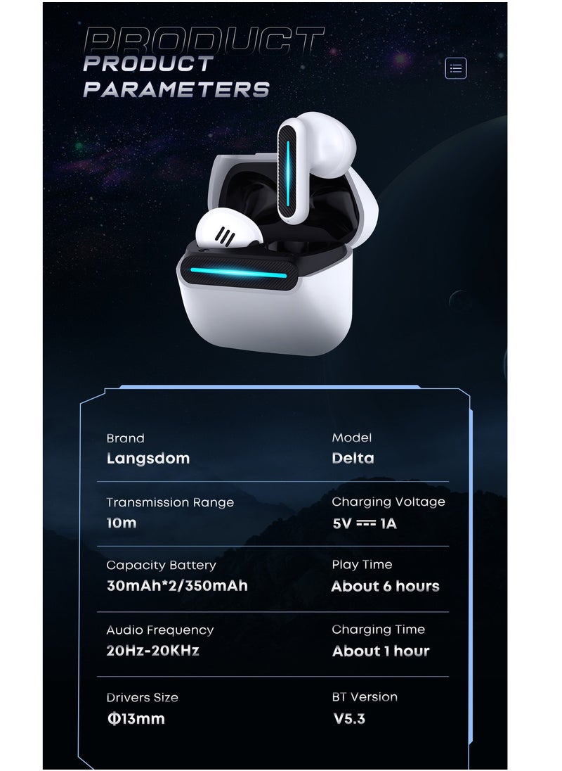 Langsdom - Game Music Dual Mode Esports Bluetooth Headset - Image 1